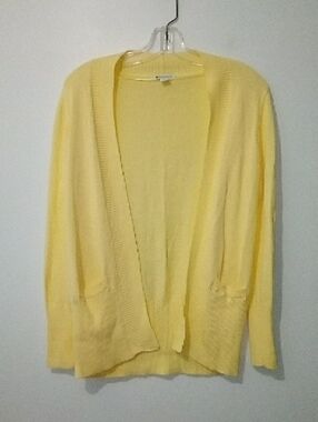 SPANNER Pale Yellow Open-Front Women's Cardigan
